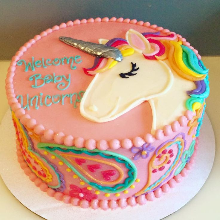 Funny Cake for Children Styling As a Unicorn Stock Image - Image of  frosting, fresh: 161799627