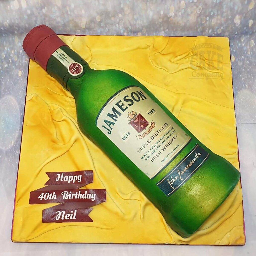 Jameson Whiskey Bottle Cake - Sugar Rush Cakes | Sugar Rush Cakes