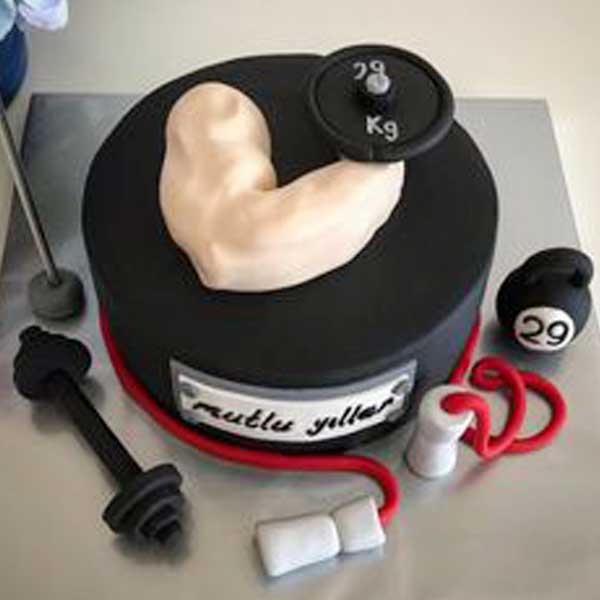 Bodybuilding fitness theme cake