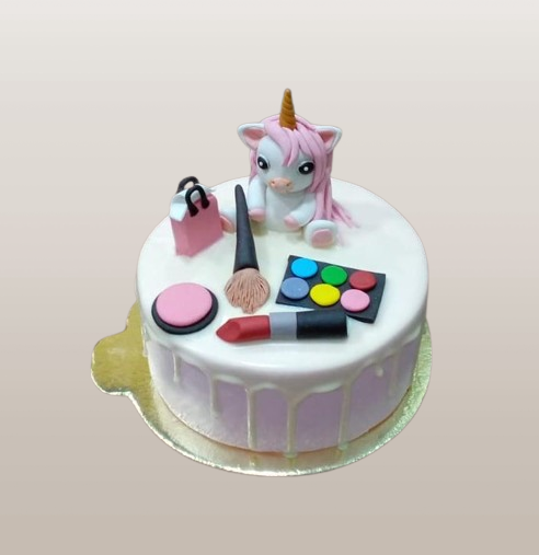 Edible makeup cake topper,fondant icing party decoration – Sugar Creations